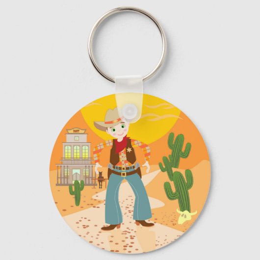カウボーイキッド誕生日パーティー キーホルダー (正面)
