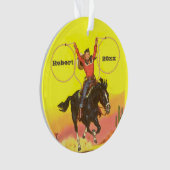 カウボーイキッド馬のロープでS.W.シーン オーナメント (正面)