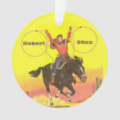 カウボーイキッド馬のロープでS.W.シーン オーナメント (正面)