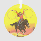 カウボーイキッド馬のロープでS.W.シーン オーナメント (裏面)