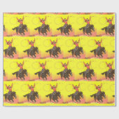 カウボーイキッド馬のロープでS.W.シーン ラッピングペーパー (フラット)