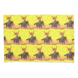 カウボーイキッド馬のロープでS.W.シーン 枕カバー