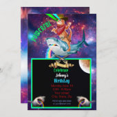 カウボーイキャットとシャーク・ガラティックおもしろい招待状 招待状 (正面/裏面)