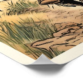 カウボーイキャトルランチャーボーイズベッドルームグラフィックアート ポスター (角)