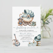 カウボーイキャリッジパンプキン秋の愛のベビーシャワー 招待状 (スタンド正面)