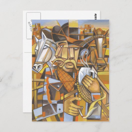 カウボーイキュービズムオリジナルアートポストカード ポストカード (正面/裏面)