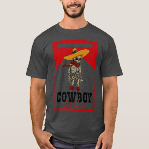 カウボーイキラースケルトンサザンウェスタンカントリー Tシャツ