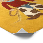 カウボーイクライド子供部屋アート – プリント (角)