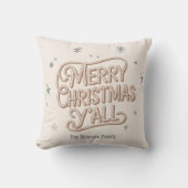 カウボーイクリスマスウェスタンメリークリスマスフォト クッション (正面)