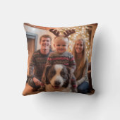 カウボーイクリスマスウェスタンメリークリスマスフォト クッション (裏面)