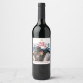 カウボーイクリスマスファミリーランチMerry Christmas ワインラベル (正面)