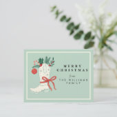 カウボーイクリスマスホリデー葉書グリーティング シーズンポストカード (スタンド正面)