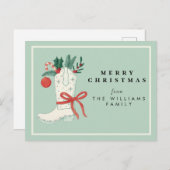 カウボーイクリスマスホリデー葉書グリーティング シーズンポストカード (正面/裏面)