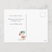 カウボーイクリスマスホリデー葉書グリーティング シーズンポストカード (裏面)