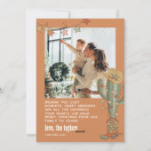 カウボーイクリスマス数々のフォトファミリークリスマスカード シーズンカード (裏面)