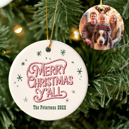 カウボーイクリスマス西メリークリスマスすべて セラミックオーナメント