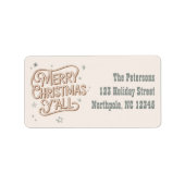 カウボーイクリスマス西メリークリスマスすべて ラベル (正面)