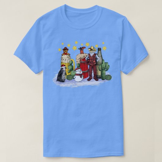 カウボーイクリスマス7 Tシャツ (デザイン正面)