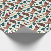 カウボーイクリスマス ギフト包装紙 ラッピングペーパー (角)