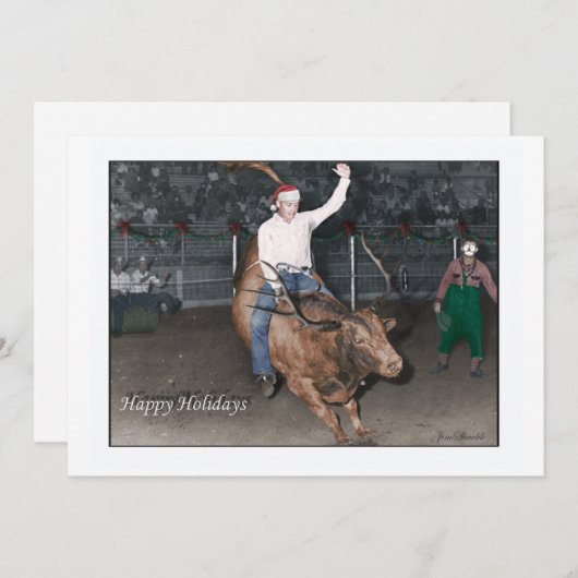 カウボーイクリスマス シーズンカード (正面/裏面)