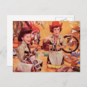 カウボーイクリスマス シーズンポストカード (正面/裏面)