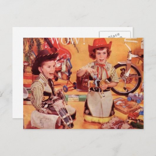 カウボーイクリスマス シーズンポストカード (正面/裏面)