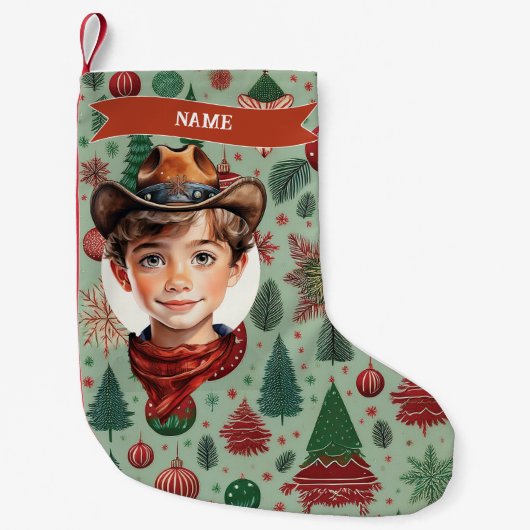 カウボーイクリスマス・ストッキング スモールクリスマスストッキング (正面)