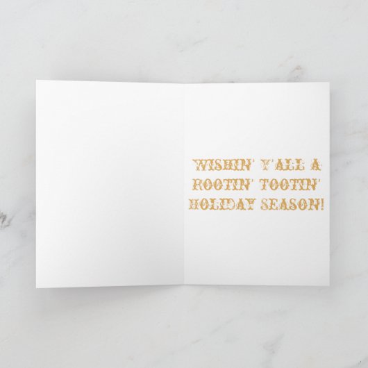 カウボーイクリスマス 砂漠の南西部 スノーマン シーズンカード (内部)