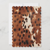 カウボーイクリームブラウンコーウィドハットブーツ 招待状 (裏面)