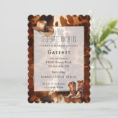 カウボーイクリームブラウンコーウィドハットブーツ 招待状 (スタンド正面)