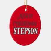 カウボーイクールタイポグラフィメリークリスマスステプソン セラミックオーナメント (右)