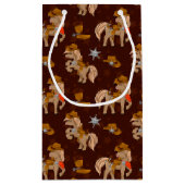 カウボーイクールー保安官馬がタイル張り スモールペーパーバッグ (裏面)