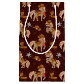 カウボーイクールー保安官馬がタイル張り スモールペーパーバッグ (正面)