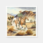 カウボーイクール愛好家ウェスタンパーティー スタンダードカクテルナプキン (正面)