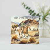 カウボーイクール愛好家ウェスタンパーティー 招待状 (スタンド正面)