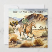 カウボーイクール愛好家ウェスタンパーティー 招待状 (正面)