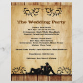 カウボーイグルームカスタムゲイ結婚式 プログラム (裏面)