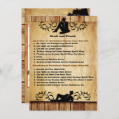 カウボーイグルームズ結婚ゲイの運転指示カード 招待状 (正面/裏面)