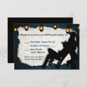 カウボーイグルームIIカスタムゲイウェディングRSVPカード 招待状 (正面/裏面)