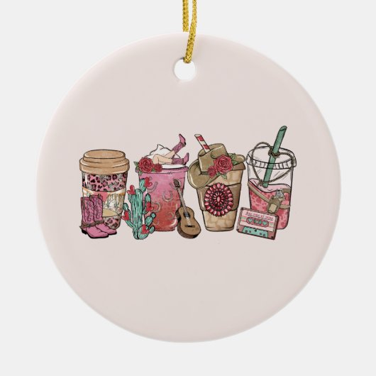 カウボーイコーヒー時間 セラミックオーナメント (正面)