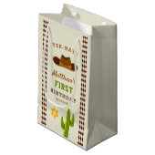 カウボーイサルーンボーイワイルドウェスト1st誕生日 スモールペーパーバッグ (正面アングル)