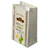 カウボーイサルーンボーイワイルドウェスト1st誕生日 スモールペーパーバッグ (裏面アングル)