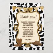 カウボーイサンキューカードウェスタン サンキューカード (正面/裏面)