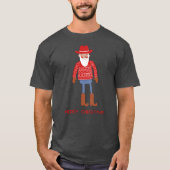 カウボーイサンタのカスタムテキスト クリスマス Tシャツ (正面)