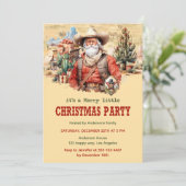 カウボーイサンタのワイルドウェストクリスマスパーティー 招待状 (スタンド正面)