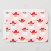 カウボーイサンタクロースのクリスマス ピンク シーズンカード (裏面)