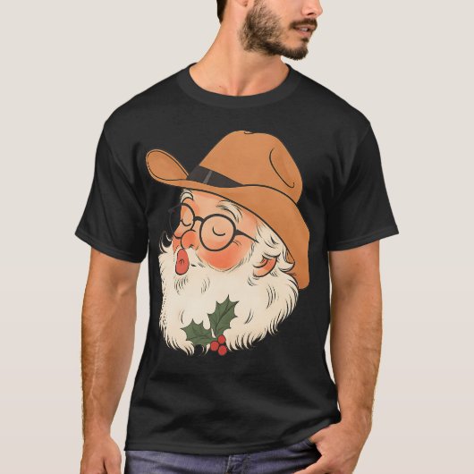 カウボーイサンタクロース西部 Tシャツ (正面)
