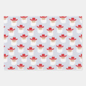 カウボーイサンタクロース ウェスタンクリスマス ラッピングペーパーシート (正面)