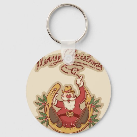 カウボーイサンタクロース キーホルダー (正面)