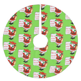 カウボーイサンタマキンのリスト ブラッシュドポリエステルツリースカート